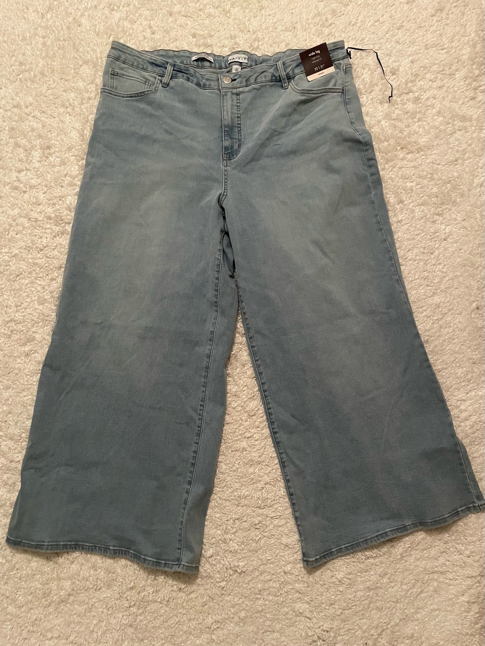 Women’s Ava & Viv High Rise Wide Leg Jeans size 22 NWT